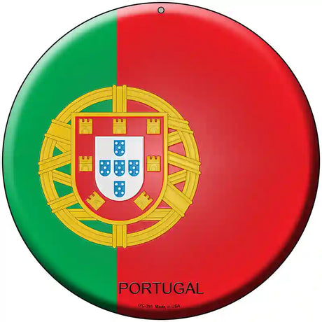 Portugal Country Novelty Metal Circular Sign 8" (UC)