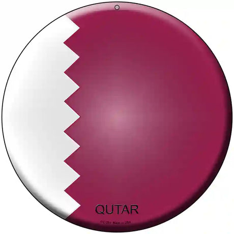 Qutar Country Novelty Metal Circular Sign 8" (UC)