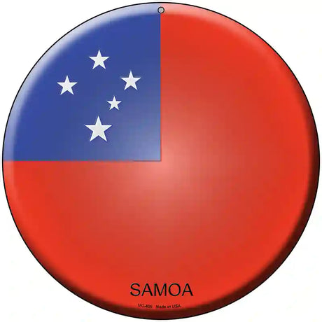 Samoa Country Novelty Metal Circular Sign 8" (UC)