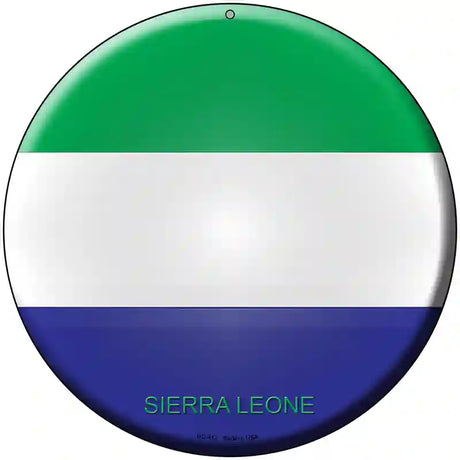 Sierra Leone Country Novelty Metal Circular Sign 8" (UC)