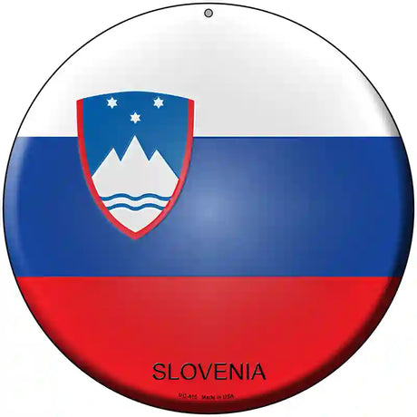 Slovenia Country Novelty Metal Circular Sign 8" (UC)