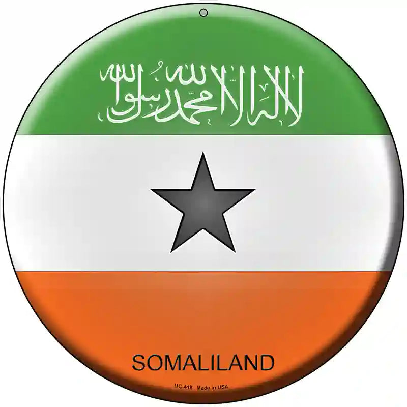 Somaliland Country Novelty Metal Circular Sign 8" (UC)