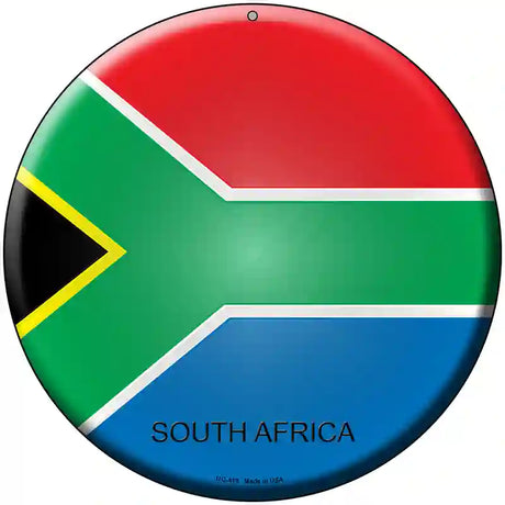 South Africa Country Novelty Metal Circular Sign 8" (UC)