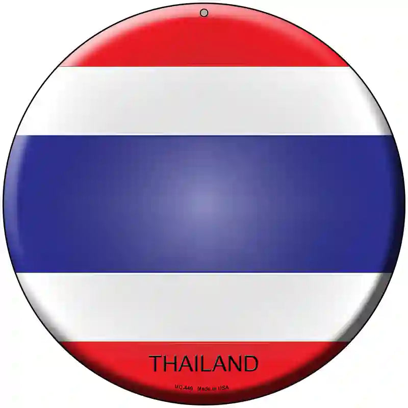 Thailand Country Novelty Metal Circular Sign 8" (UC)