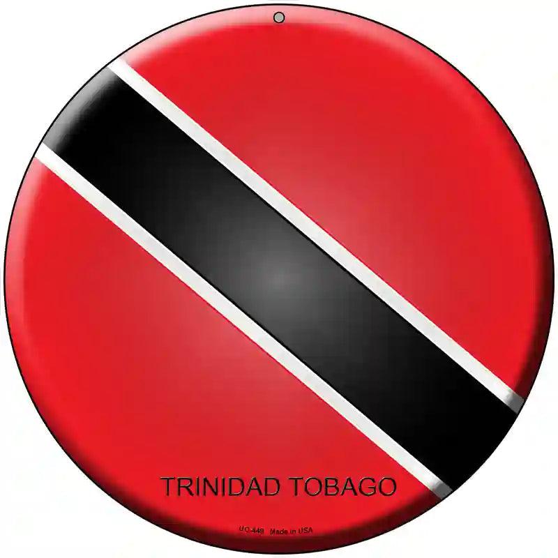 Trinidad Tobago Country Novelty Metal Circular Sign 8" (UC)