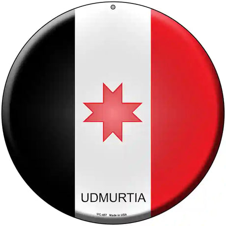 Udmurtia Country Novelty Metal Circular Sign 8" (UC)