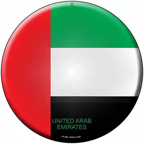 UN Arab Emirates Novelty Metal Circular Sign 8" (UC)