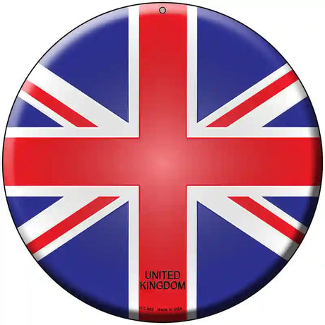 United Kingdom Country Novelty Metal Circular Sign 8" (UC)