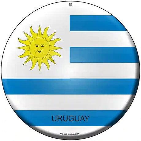 Uruguay Country Novelty Metal Circular Sign 8" (UC)