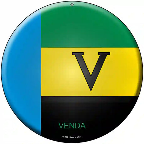 Venda Country Novelty Metal Circular Sign 8" (UC)