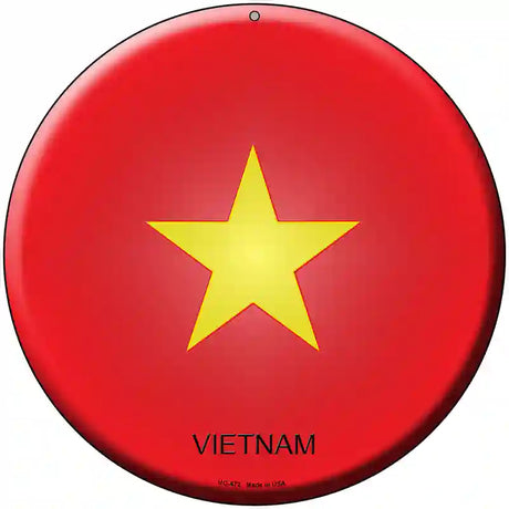 Vietnam Country Novelty Metal Circular Sign 8" (UC)