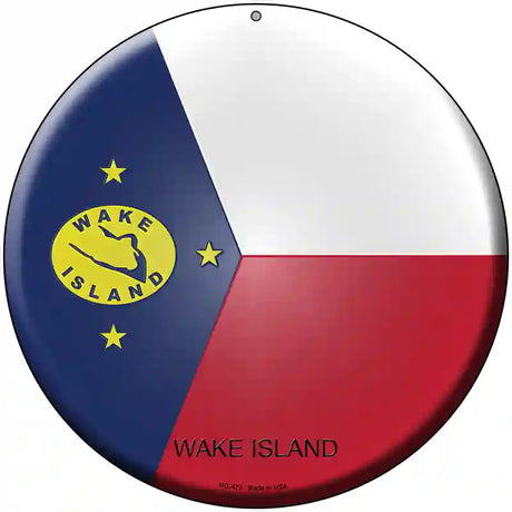 Wake Island Novelty Metal Circular Sign 8" (UC)