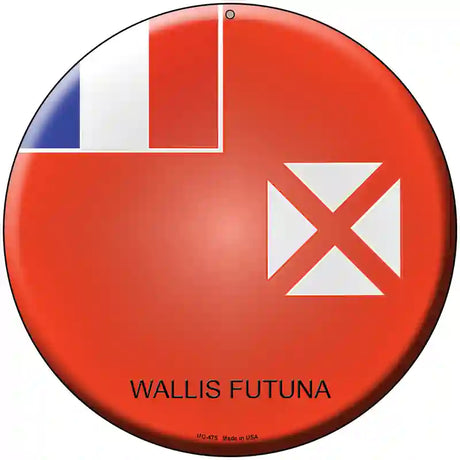 Wallis Futuna Country Novelty Metal Circular Sign 8" (UC)