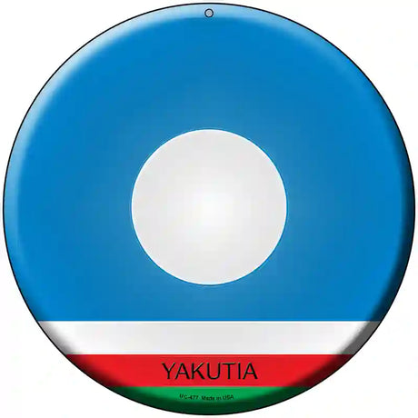 Yakutia Country Novelty Metal Circular Sign 8" (UC)