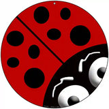 Lady Bug Novelty Metal Circular Sign 8" (UC)