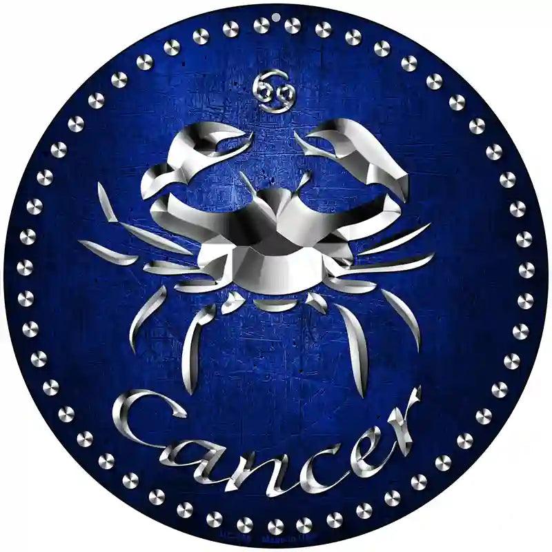 Cancer Novelty Metal Circular Sign 8" (UC)