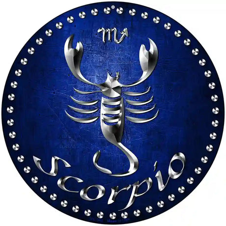 Scorpio Novelty Metal Circular Sign 8" (UC)