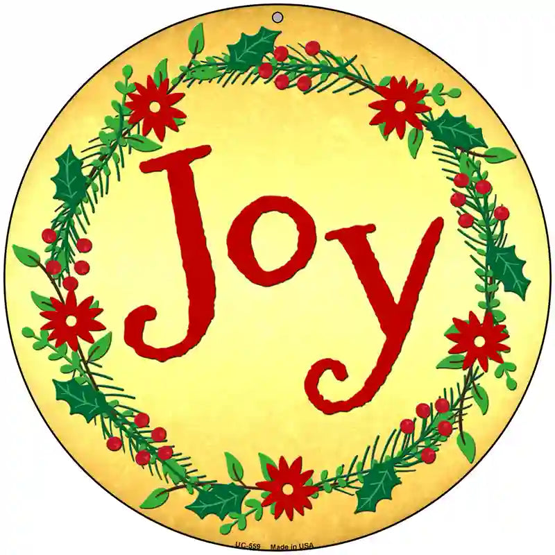 Joy Novelty Metal Circular Sign 8" (UC)