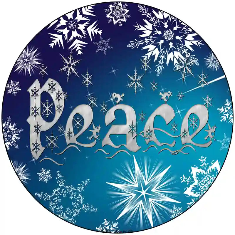 Peace Novelty Metal Circular Sign 8" (UC)