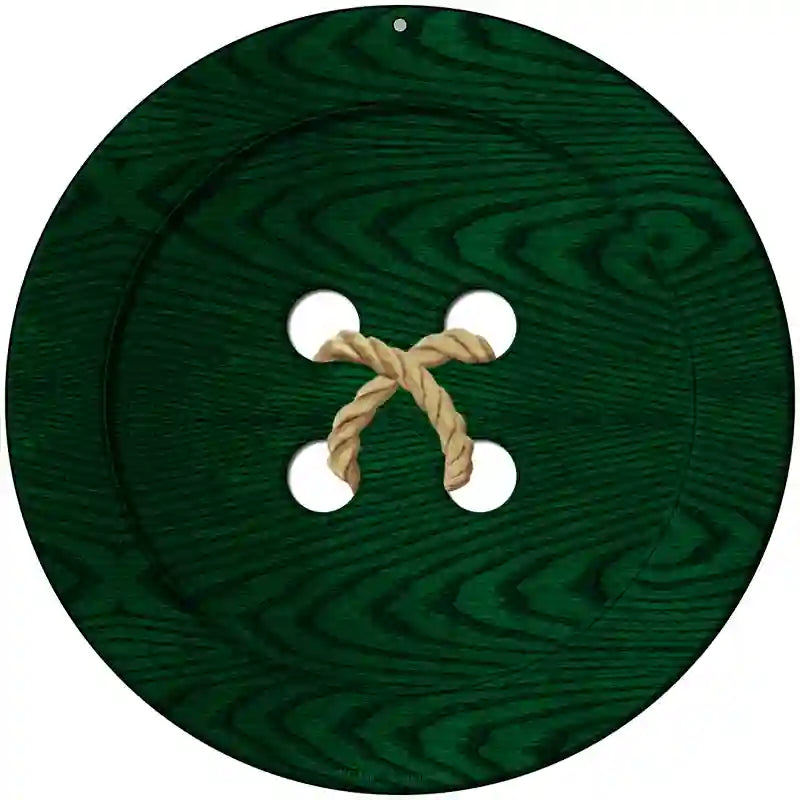 Green Button Novelty Metal Circular Sign 8" (UC)