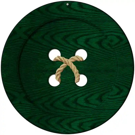 Green Button Novelty Metal Circular Sign 8" (UC)