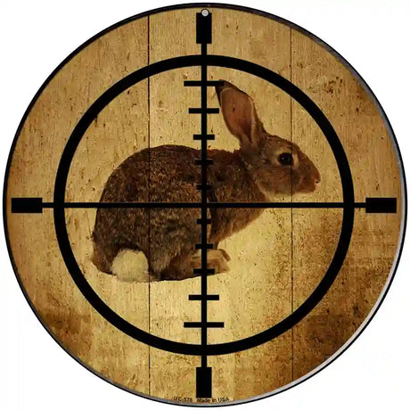 Rabbit Hunter Novelty Metal Circular Sign 8" (UC)