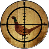 Pheasant Hunter Novelty Metal Circular Sign 8" (UC)