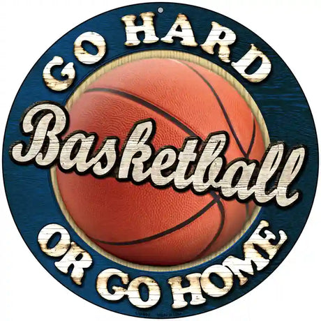 Basketball Novelty Metal Circular Sign 8" (UC)