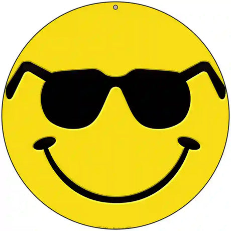 Shades Smile Novelty Metal Circular Sign 8" (UC)