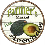 Farmers Market Avocados Novelty Metal Circular Sign 8" (UC)