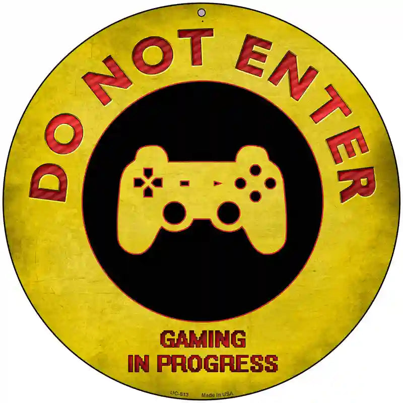 Do Not Enter Controller Novelty Metal Circular Sign 8" (UC)