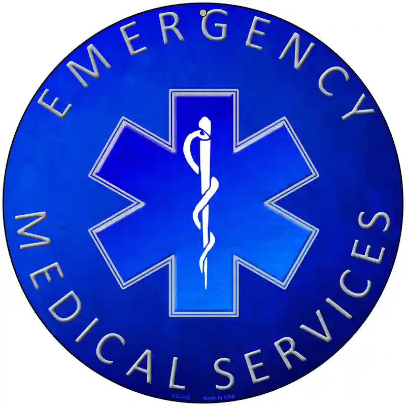 Emergency Medical Services Novelty Circular Sign 8" (UC)