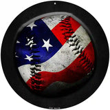 American Baseball Novelty Metal Circular Sign 8" (UC)