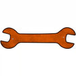 Orange Oil Rubbed Novelty Metal Wrench Sign W-007