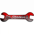 Oil Changes Novelty Metal Wrench Sign W-018