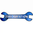 Tire Rotation Novelty Metal Wrench Sign W-019