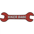 Biker Babe Novelty Metal Wrench Sign W-033