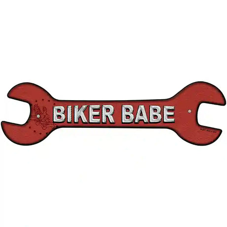 Biker Babe Novelty Metal Wrench Sign W-033