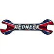 Redneck With Confederate Flag Novelty Metal Wrench Sign W-037