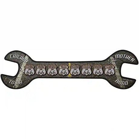 Route 66 Black Top Novelty Metal Wrench Sign W-049