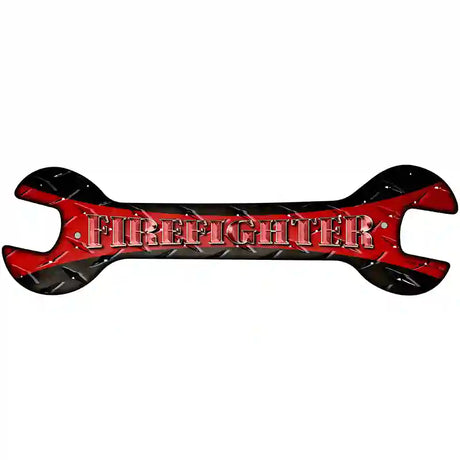 Firefighter Novelty Metal Wrench Sign W-050