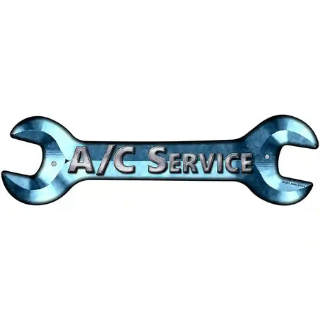 A/C Service Novelty Metal Wrench Sign W-053