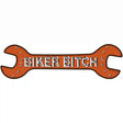 Biker Bitch Novelty Metal Wrench Sign W-079