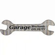 Mechanic On Duty Novelty Metal Wrench Sign W-112