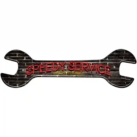 Speedy Service Novelty Metal Wrench Sign W-125