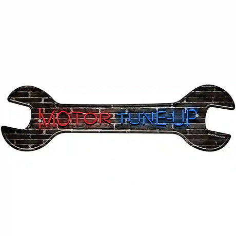 Motor Tune Up Novelty Metal Wrench Sign W-129