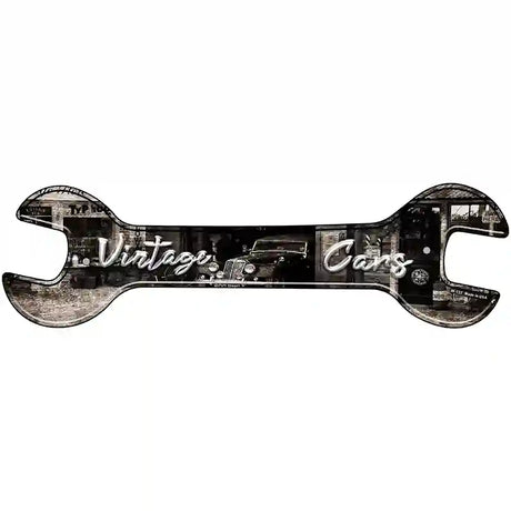 Vintage Cars Novelty Metal Wrench Sign W-132