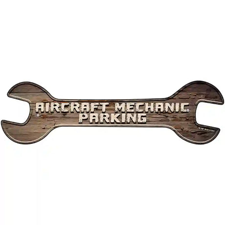 Aircraft Mechanic Parking Novelty Metal Wrench Sign W-140