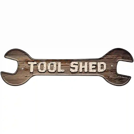 Tool Shed Novelty Metal Wrench Sign W-143