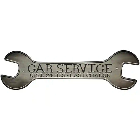 Car Service Novelty Metal Wrench Sign W-156